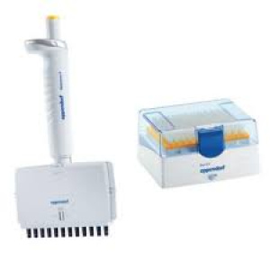 Багатоканальний мікролітровий дозатор Eppendorf Reference 2, 12-канальний, змінний об'єм 0,5-10 мкл, крок 0,01 мкл, точність макс. об.1 (£CV%), сірий