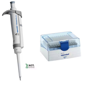 Одноканальні мікролітрові піпетки Eppendorf Research® plus, змінний об'єм, Об'єм 0,5-10 мкл
